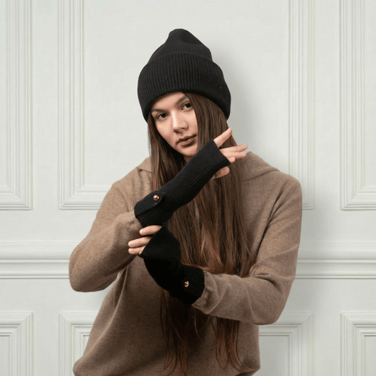 Lily Delicate Cashmere Beanie - Blue Sky Cashmere