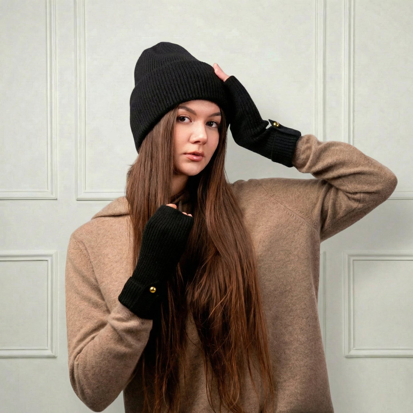 Lily Delicate Cashmere mittens - Blue Sky Cashmere