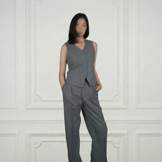 Mira Sheep Wool Pants - Blue Sky Cashmere