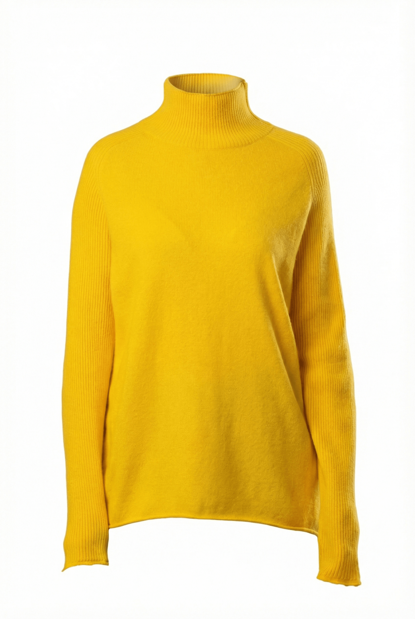 Natalia Staple Cashmere Turtleneck - Blue Sky Cashmere