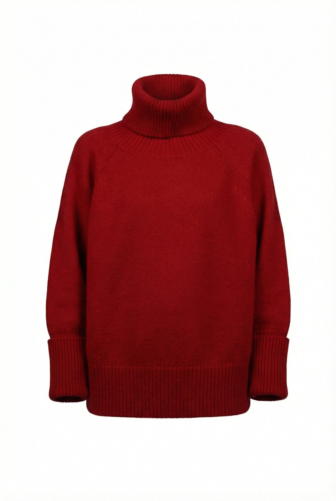 Patterned Cashmere Turtleneck - Blue Sky Cashmere