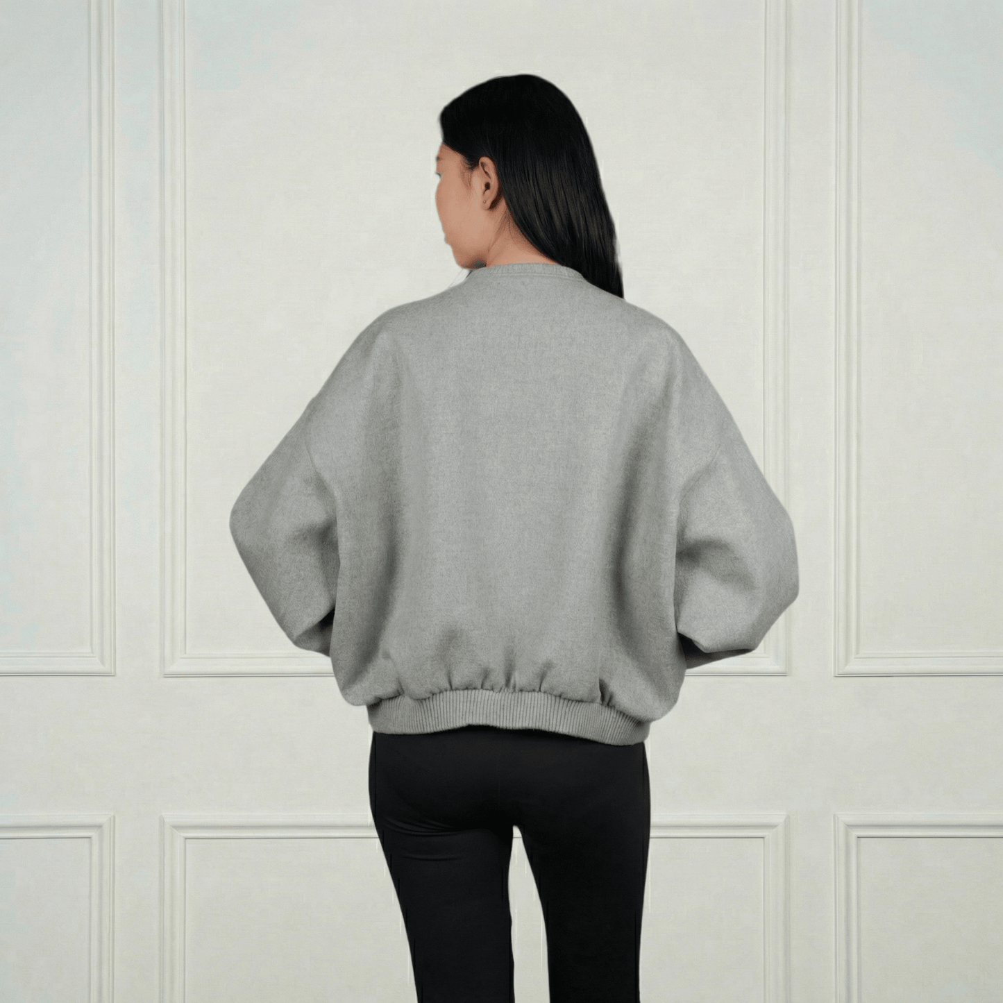 Sheep Wool Bomber Jacket - Blue Sky Cashmere