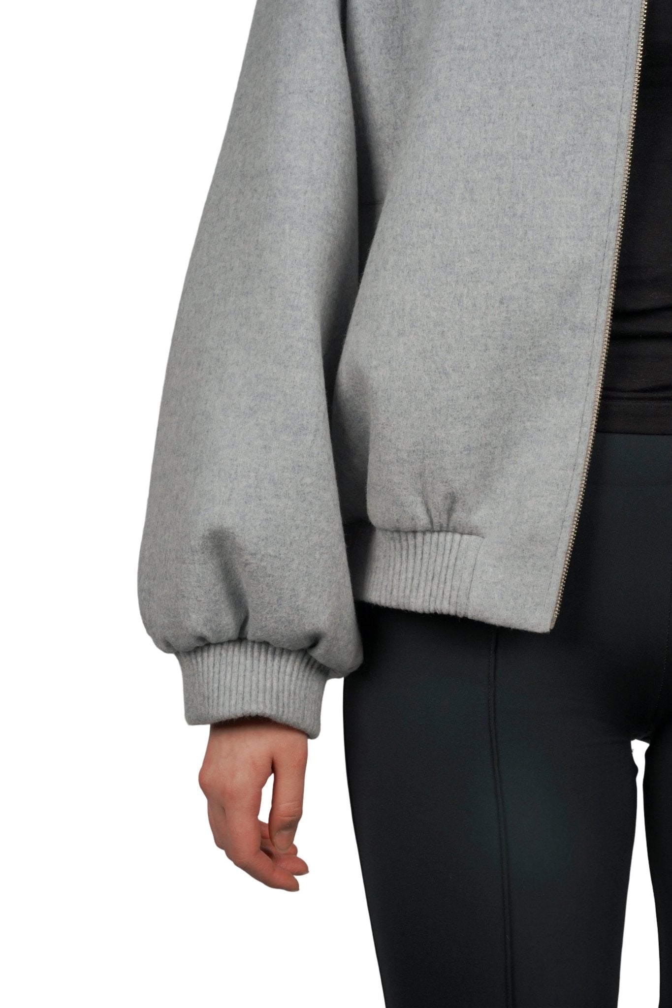 Sheep Wool Bomber Jacket - Blue Sky Cashmere