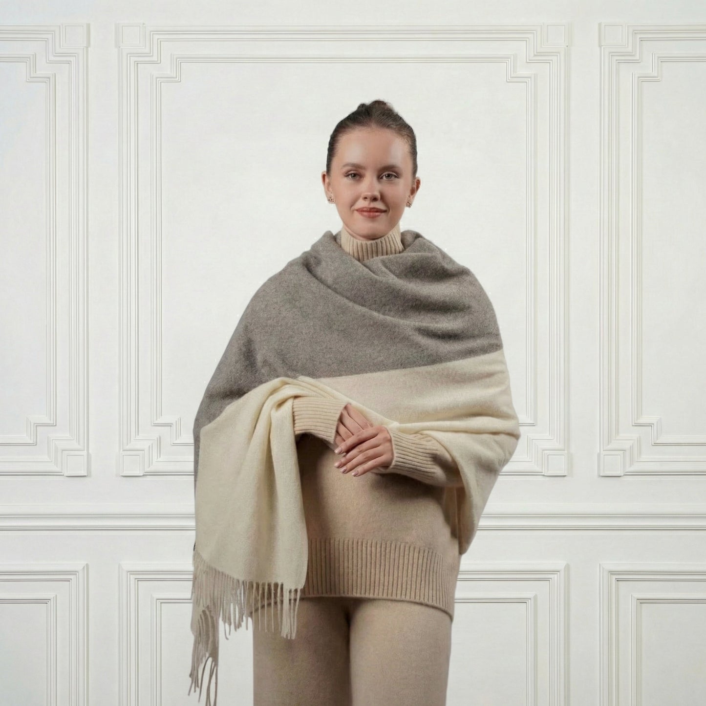 Sheep Wool Shawl - Blue Sky Cashmere