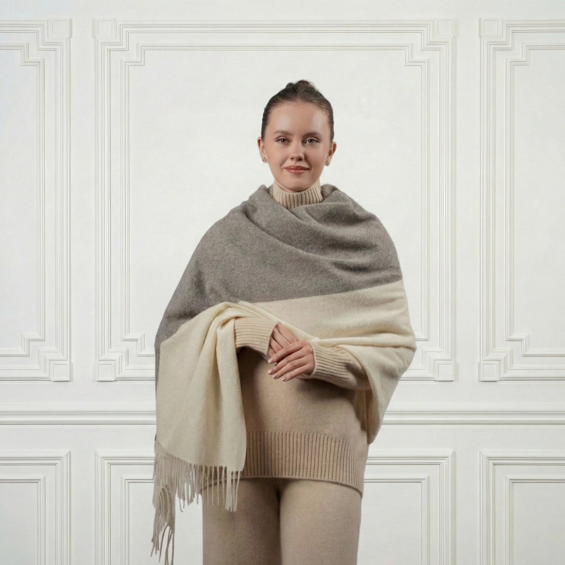 Sheep Wool Shawl - Blue Sky Cashmere