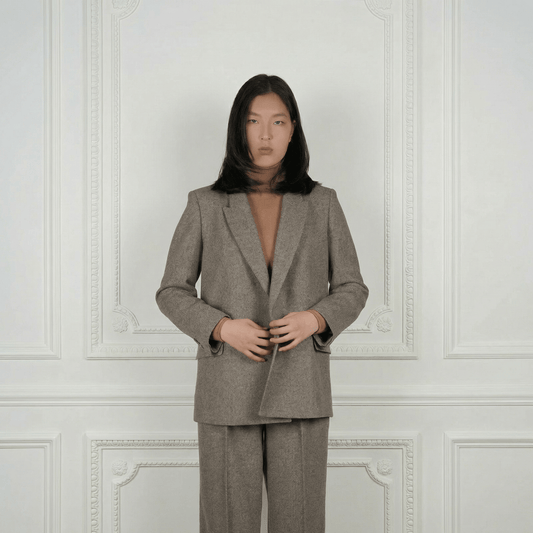 Sheep Wool Suit Blazer - Blue Sky Cashmere