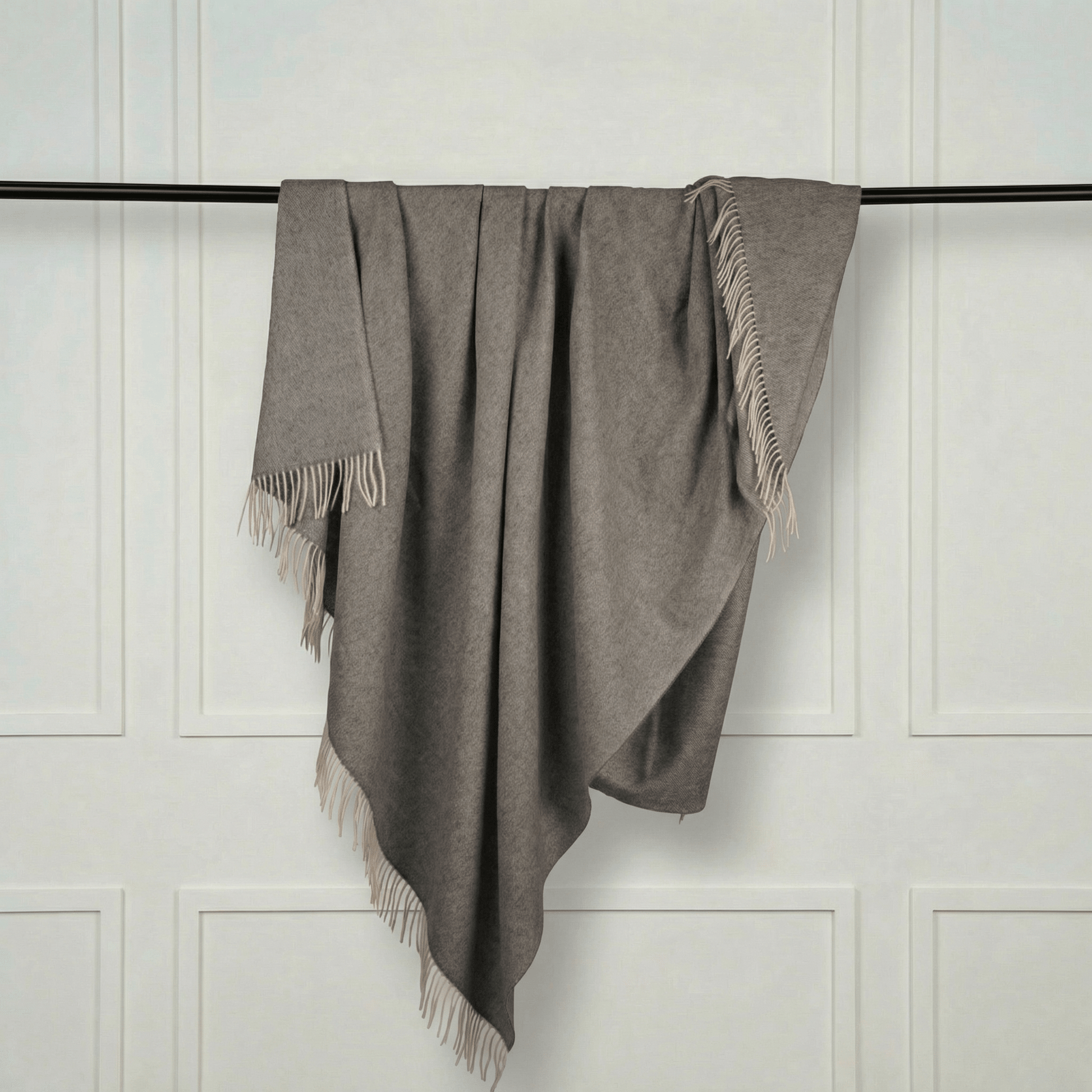 Sheep Wool Throw Blanket - Blue Sky Cashmere
