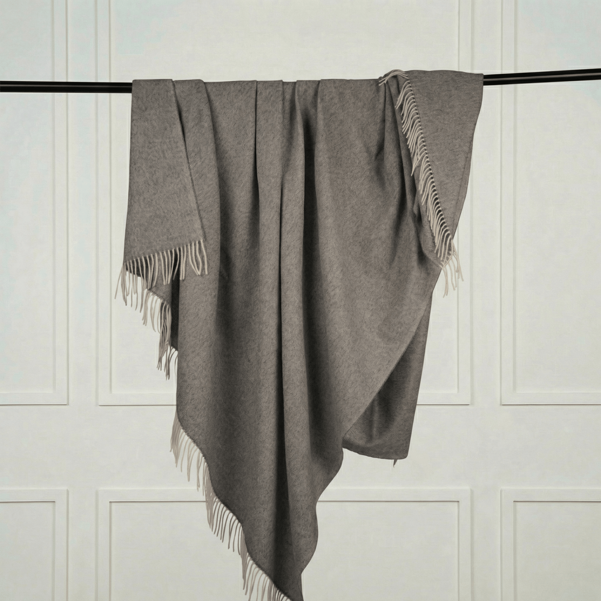Sheep Wool Throw Blanket - Blue Sky Cashmere