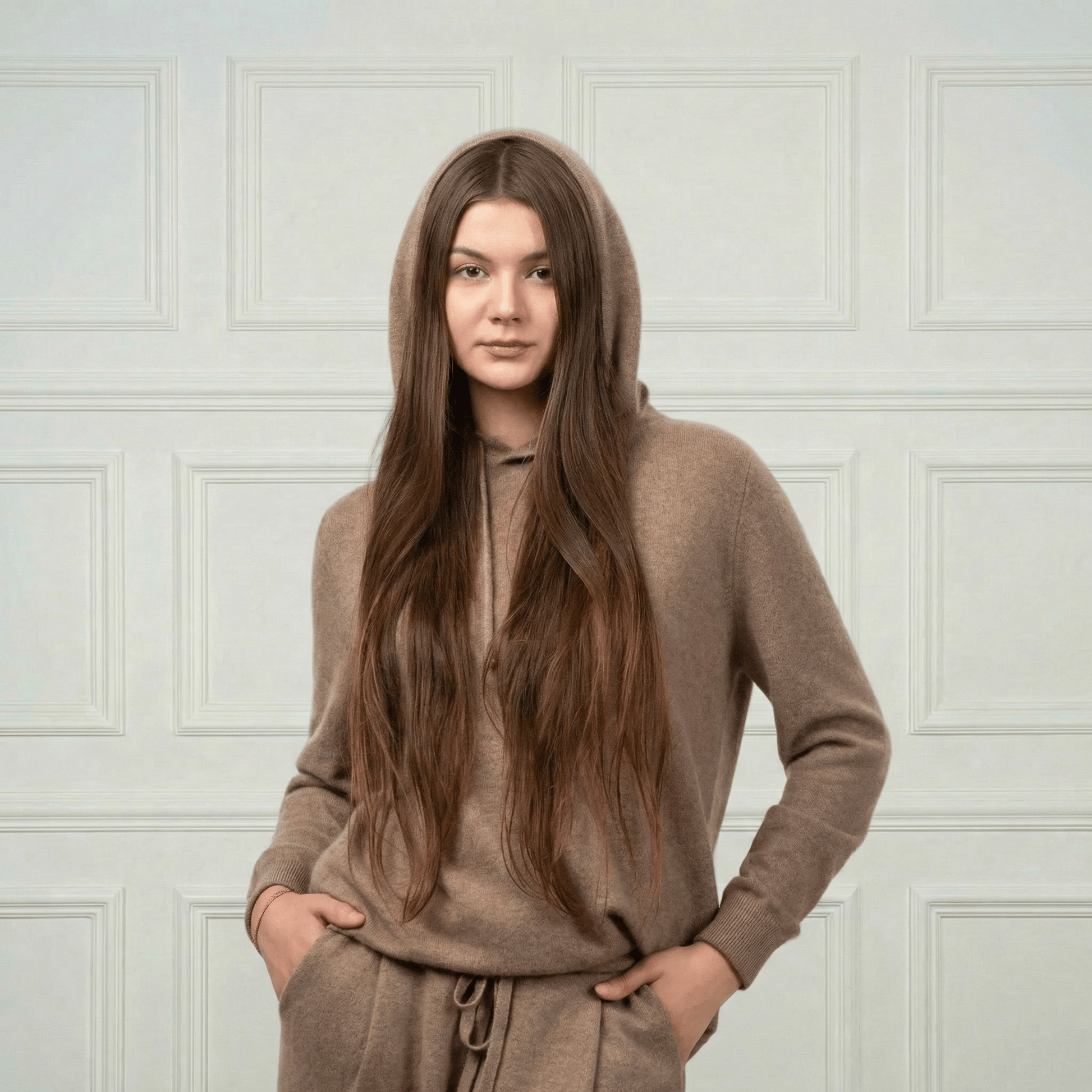 Sofia Cashmere Lounge Hoodie - Blue Sky Cashmere