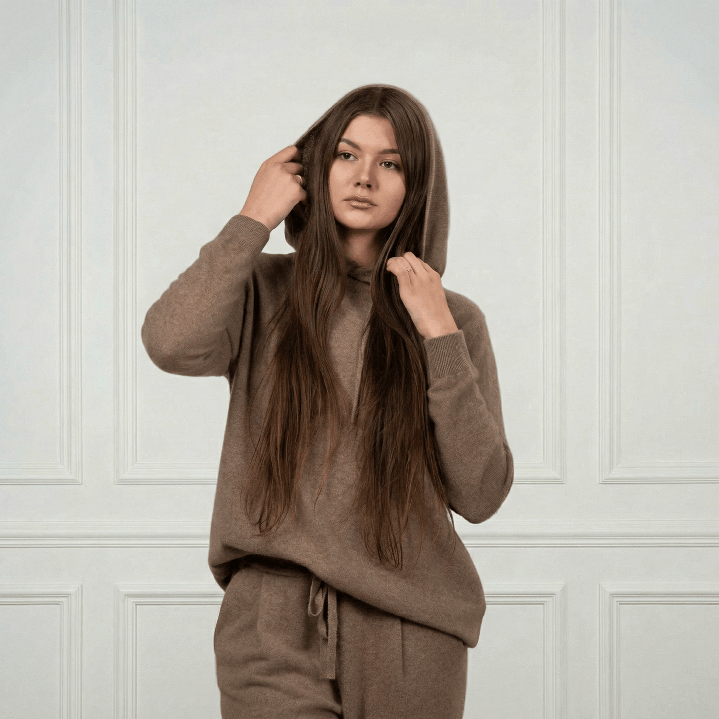 Sofia Cashmere Lounge Hoodie - Blue Sky Cashmere