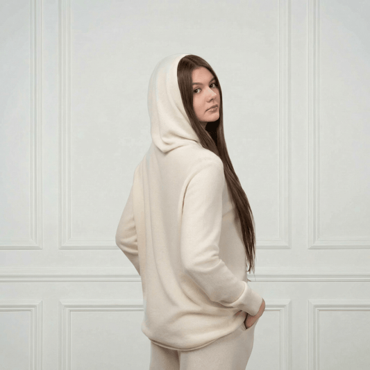 Sofia Cashmere Lounge Hoodie - Blue Sky Cashmere