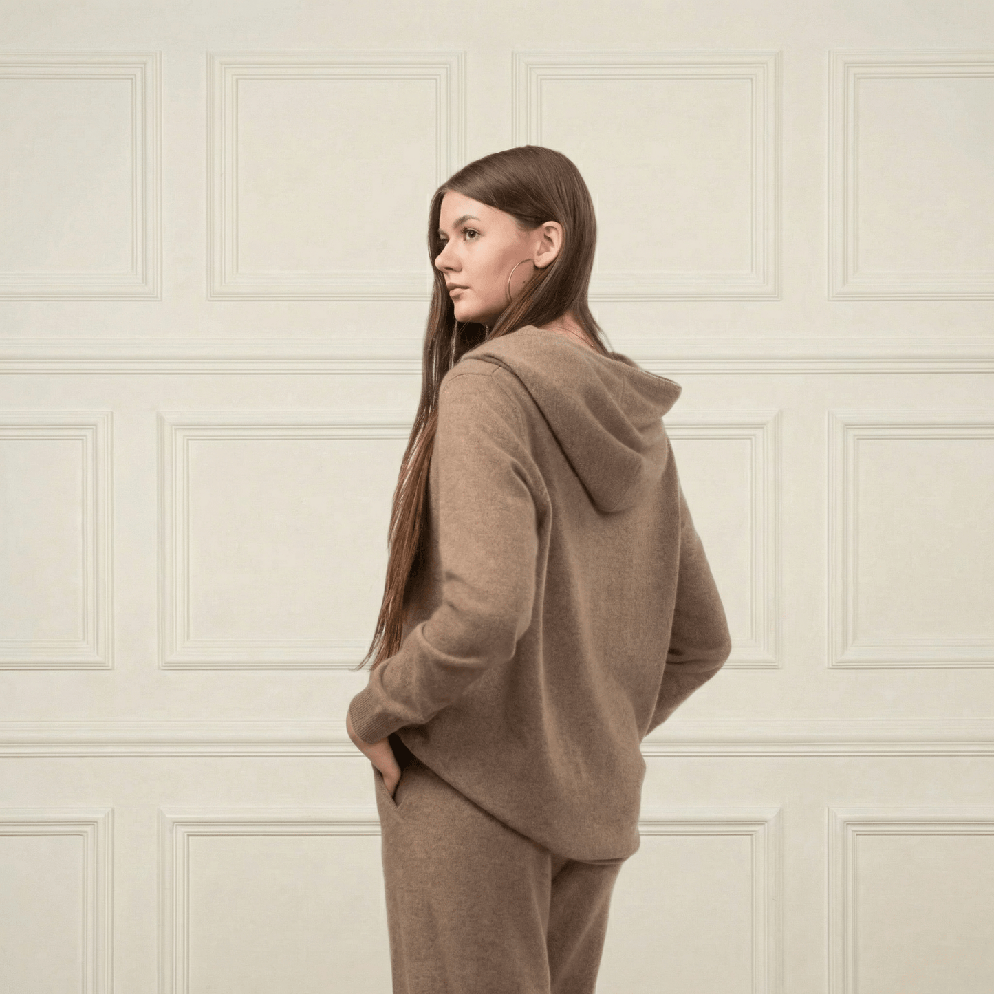 Sofia Cashmere Lounge Hoodie - Blue Sky Cashmere