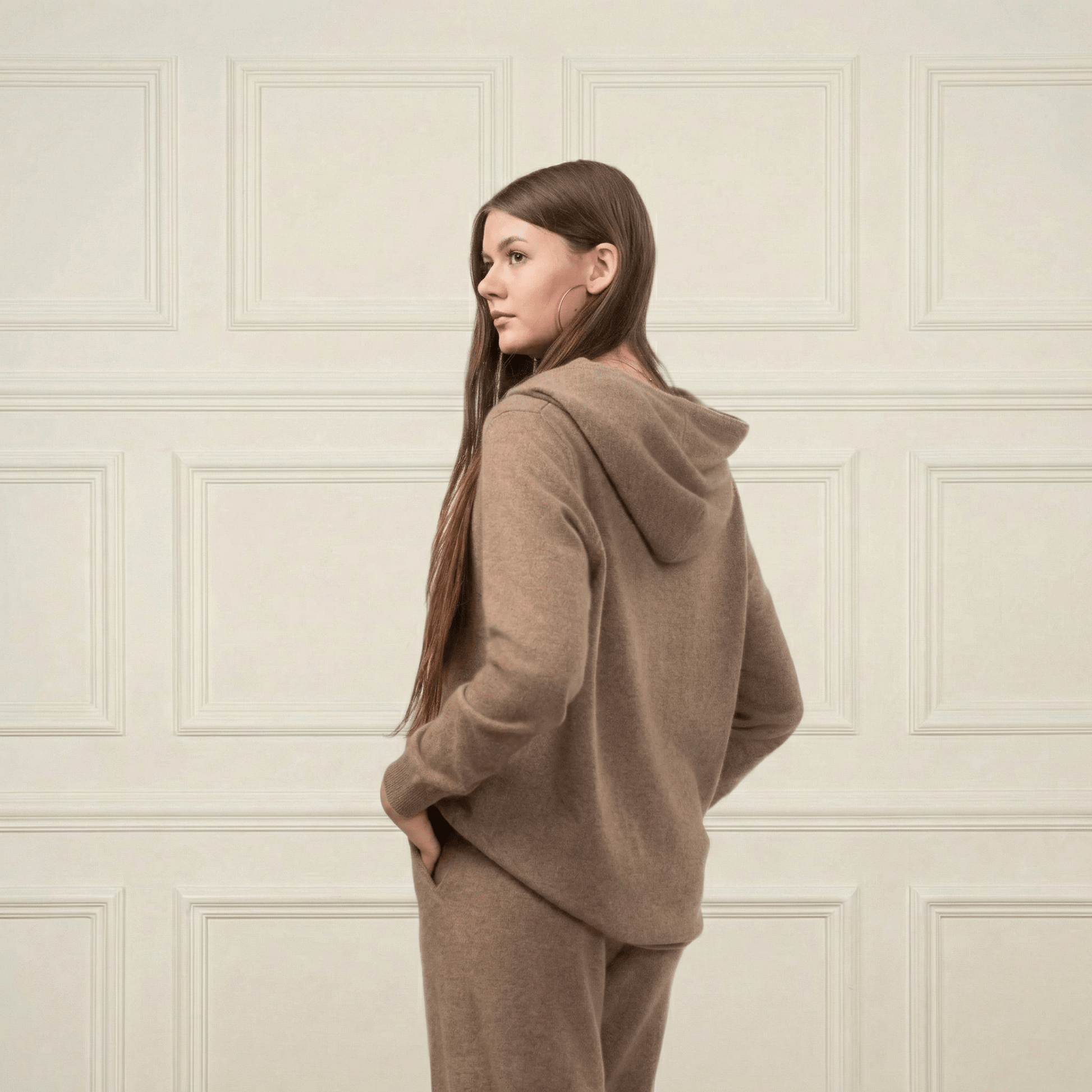 Sofia Cashmere Lounge Hoodie - Blue Sky Cashmere