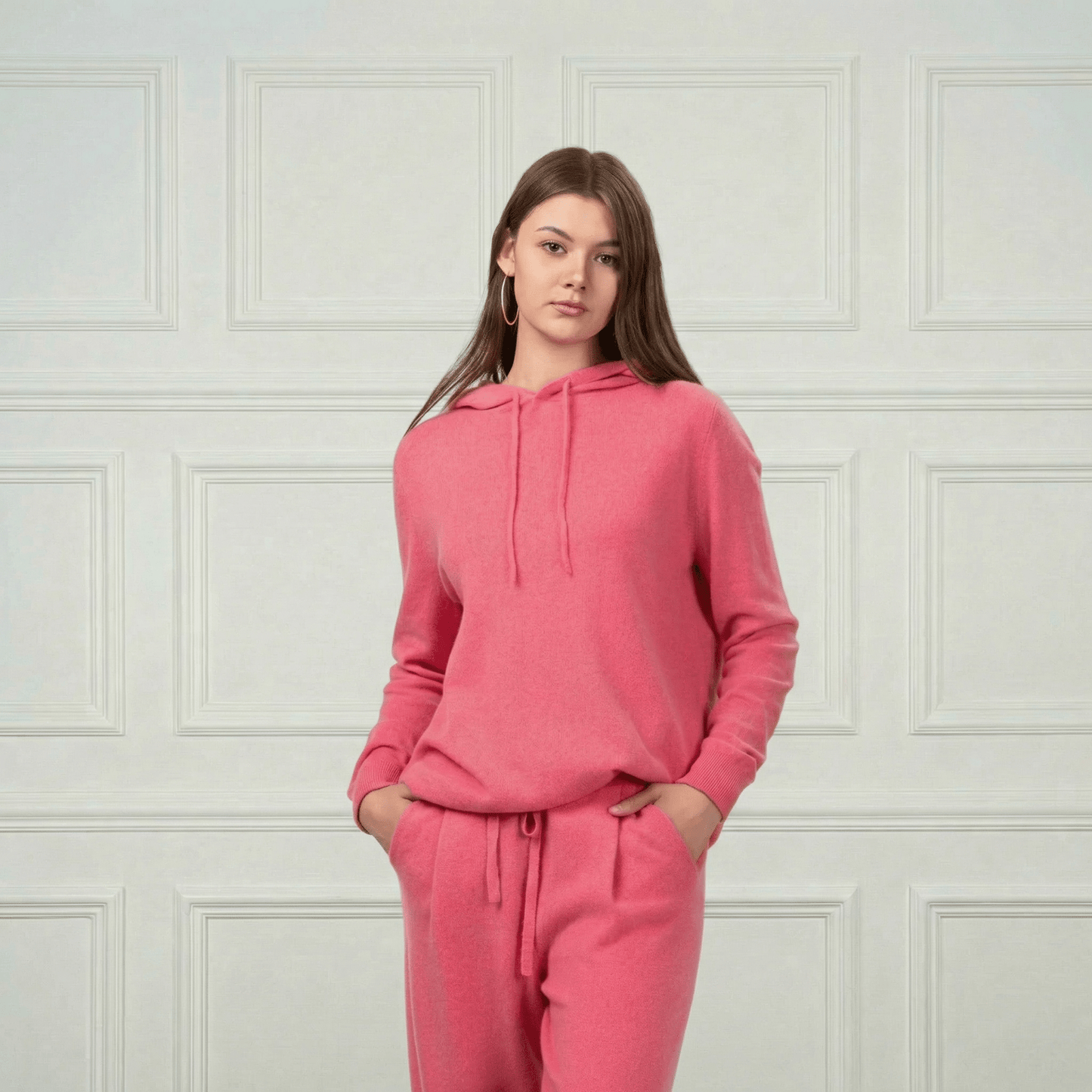 Sofia Cashmere Lounge Hoodie - Blue Sky Cashmere