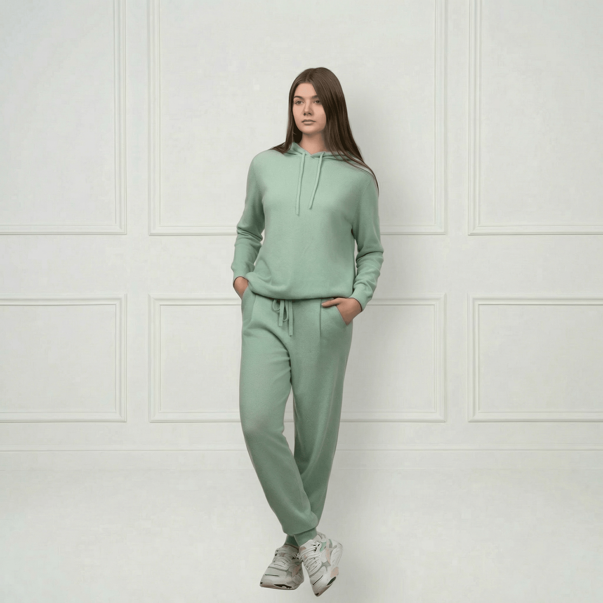 Sofia Cashmere Lounge Pants - Blue Sky Cashmere