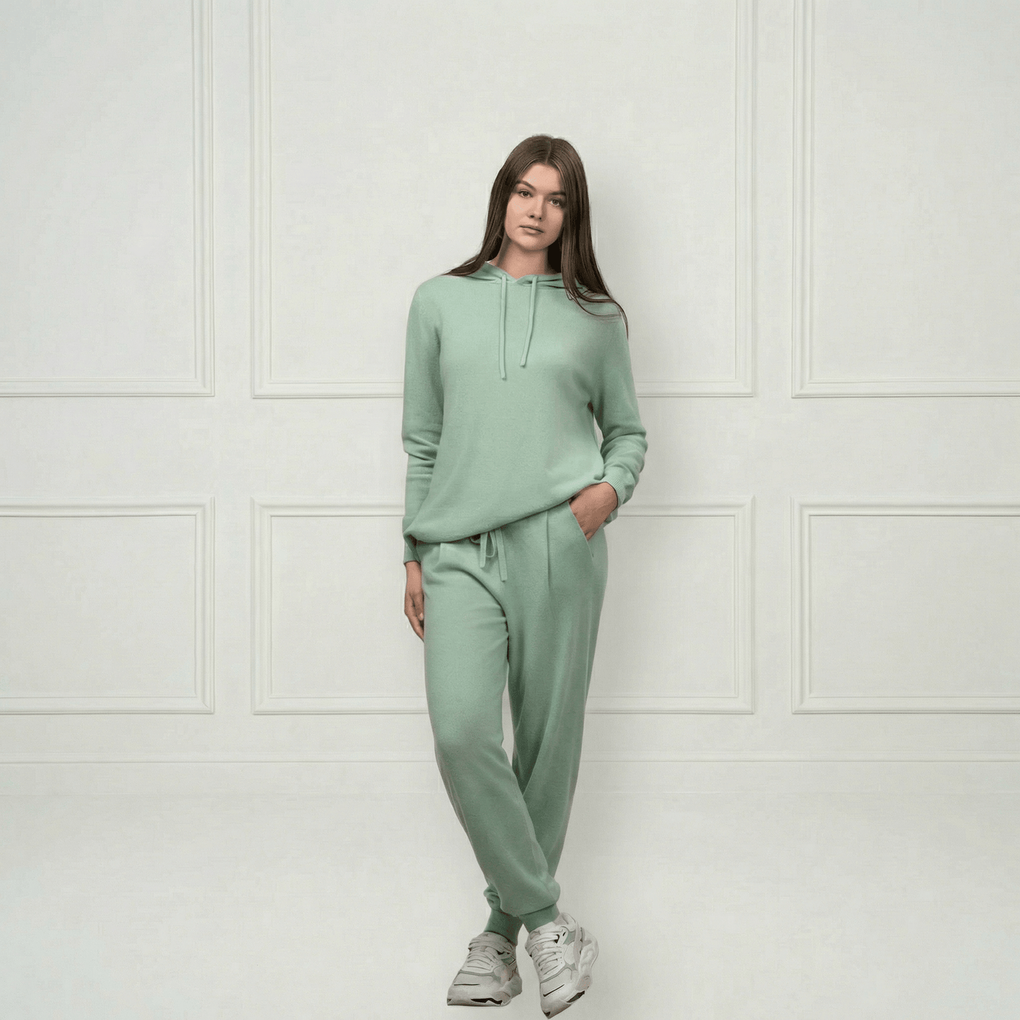 Sofia Cashmere Lounge Pants - Blue Sky Cashmere