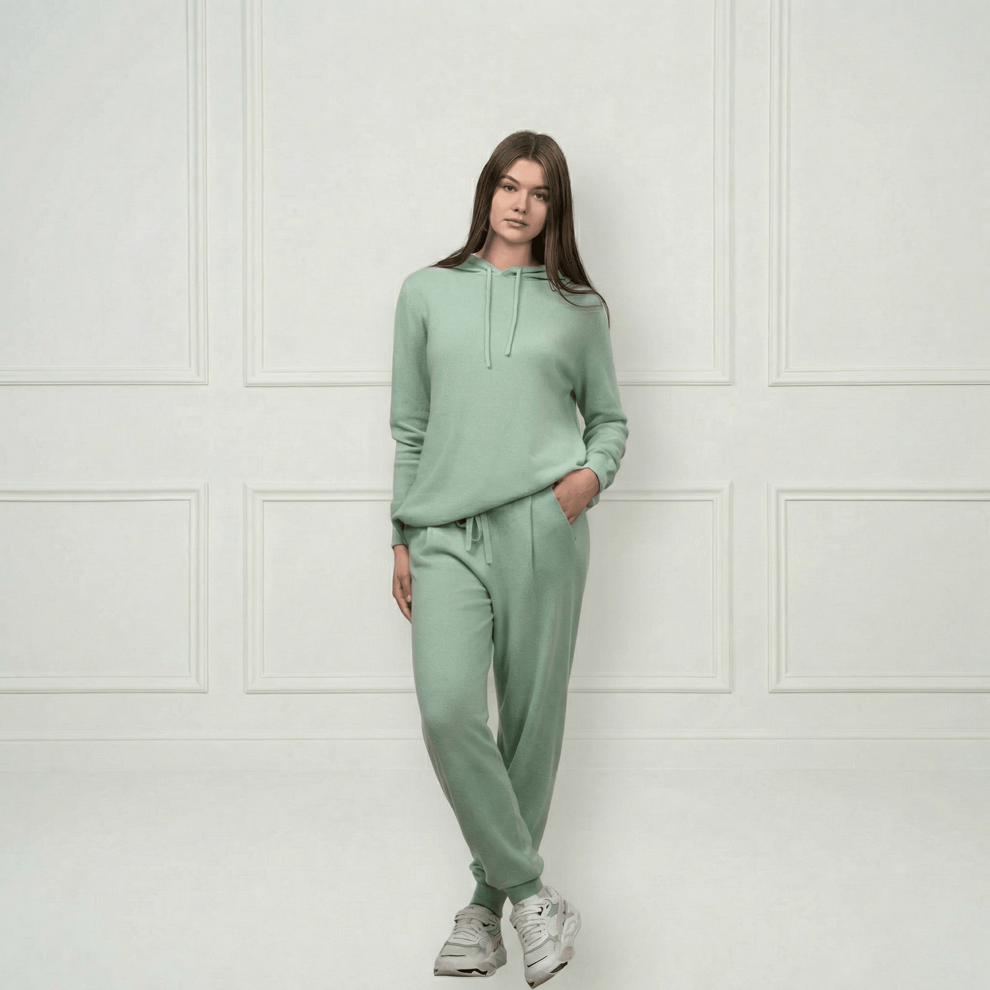 Sofia Cashmere Lounge Pants - Blue Sky Cashmere