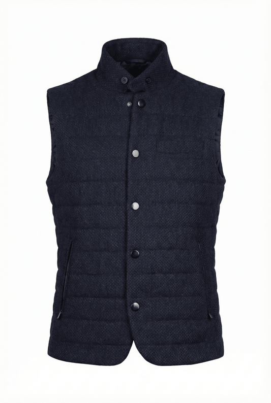 Wolfe Cashmere Vest - Blue Sky Cashmere