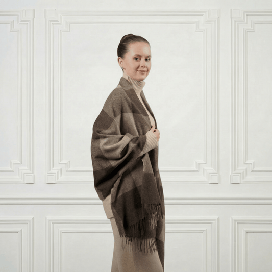 Wool Shawl - Blue Sky Cashmere