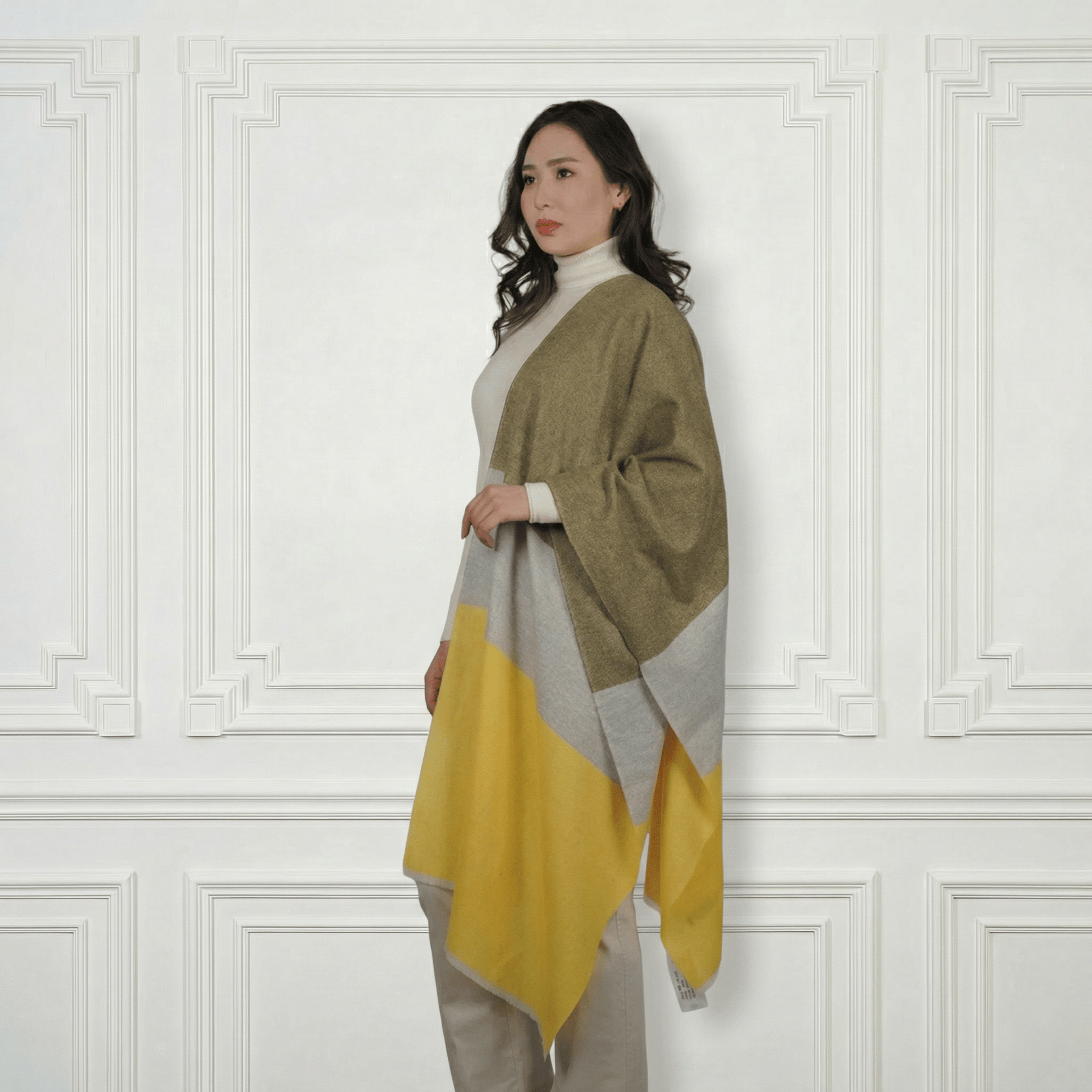 Wool Shawl - Blue Sky Cashmere